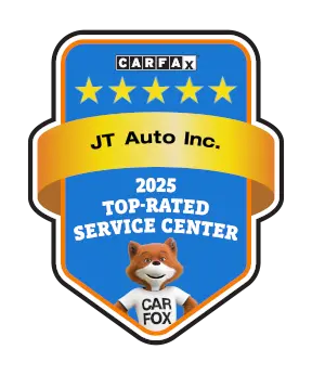 CARFAX 2025 Top-Rated Service Center award for JT Auto Inc.